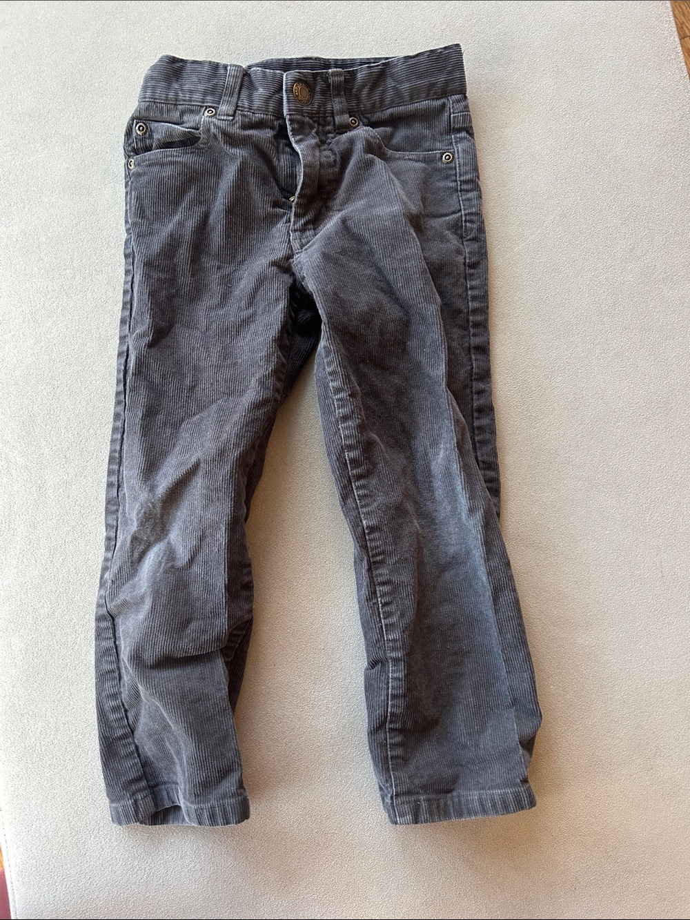 Boys 4T Janie and Jack Gray Corduroys  - Classic Straight Fit